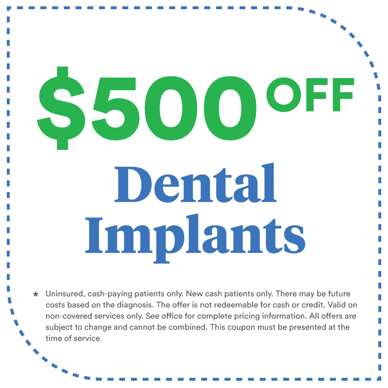 $500 Off Dental implants
